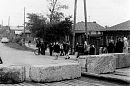 Наводнение 1964 года. Проезд через мост по ул. Красноармейской. Фото А.Ф. Кожевникова